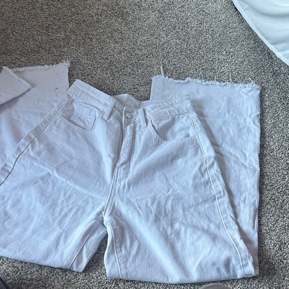 SHEIN White High Rise Wide Leg Jeans, 27 - Picture 1 of 3